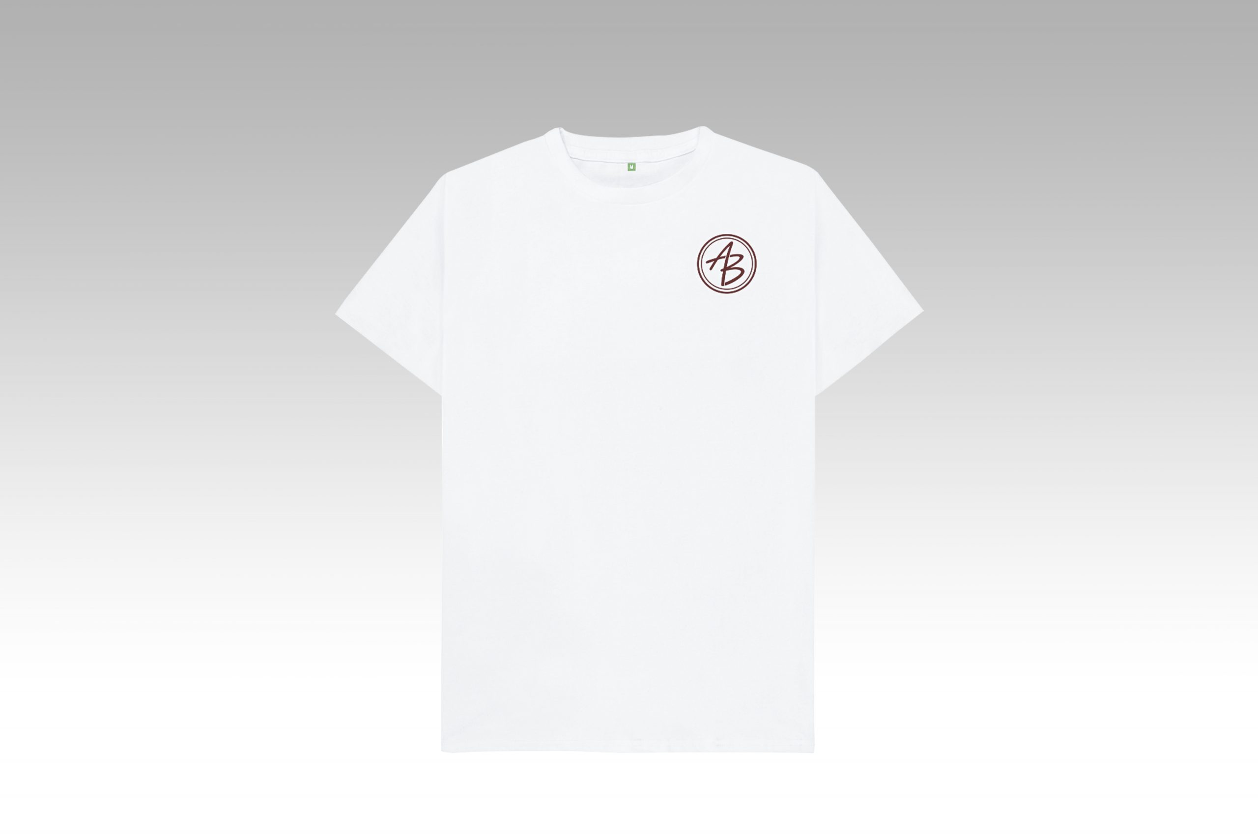 AB1 Casual Organic T-shirt Classic White / Burgundy XXL - AB1GK
