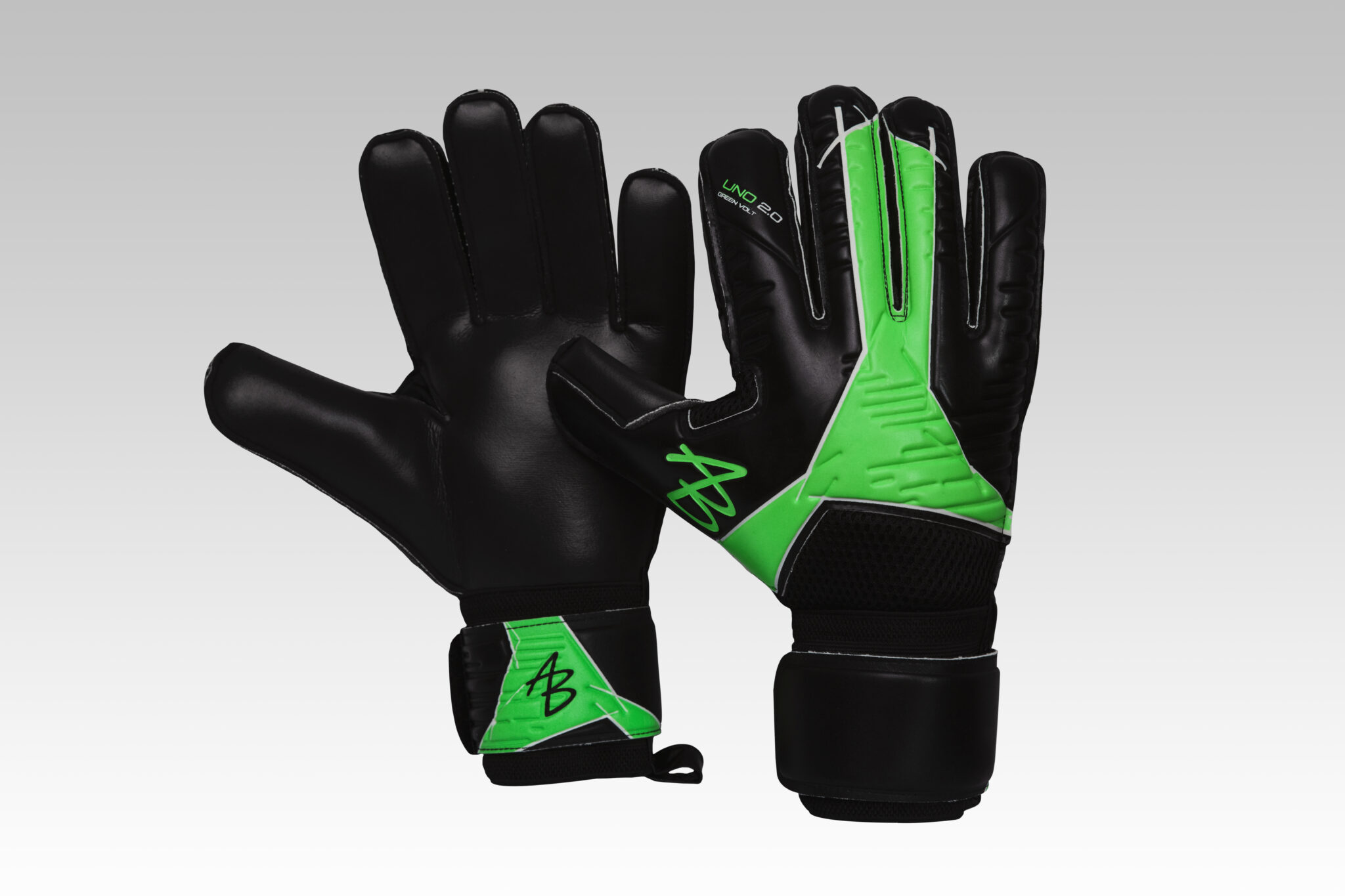 AB1 UNO 2.0.1 VOLT Green Goalkeeper Gloves Size 8 AB1GK